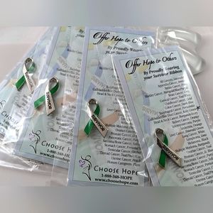 Gallbladder/ Bile Duct Cancer Awareness Survivor Pins